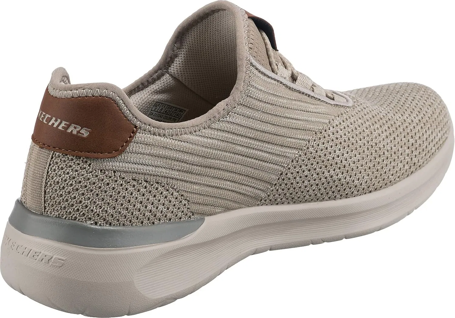 Мужские кроссовки Skechers Lattimore Coringa, Taupe Knitted Mesh — фото 4