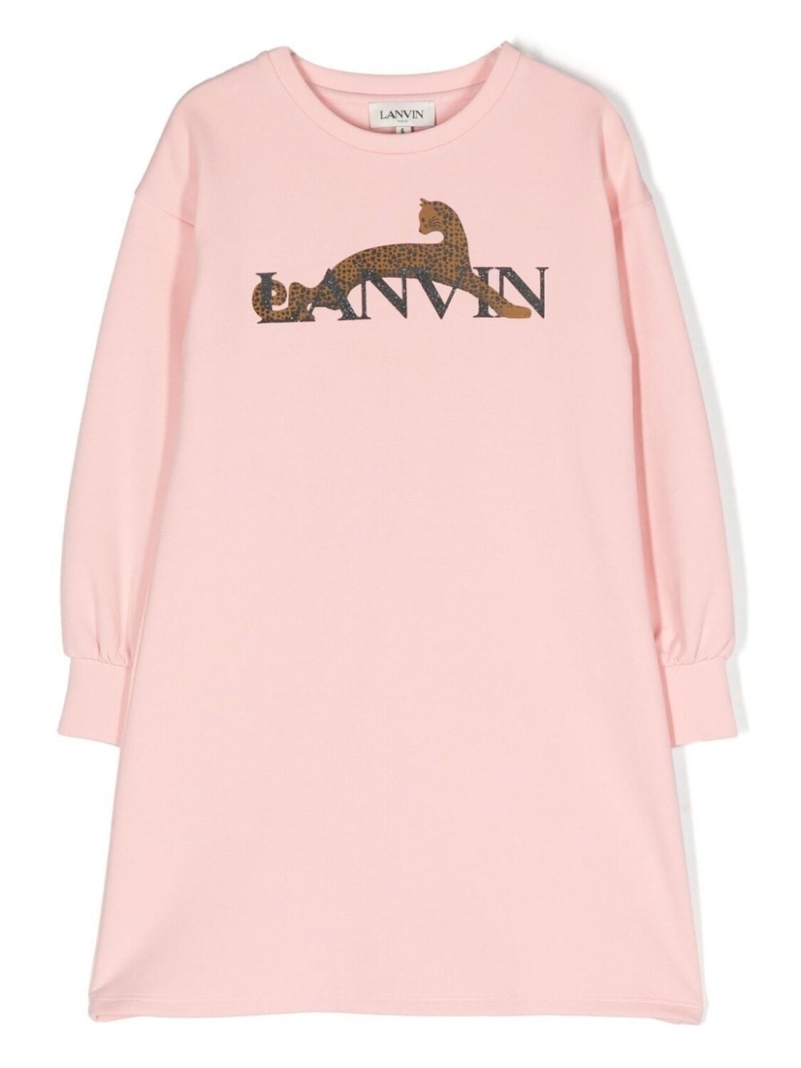 

Lanvin Enfant платье-джемпер Cat с логотипом, розовый