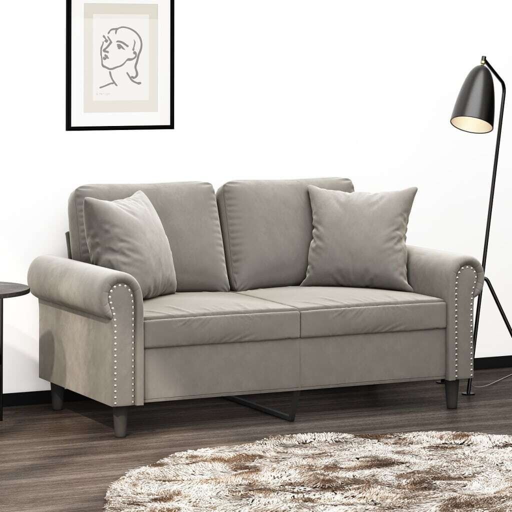 

Подушки декоративные 2 шт светло-серые бархатные 40х40 см DKD HOME DECOR
