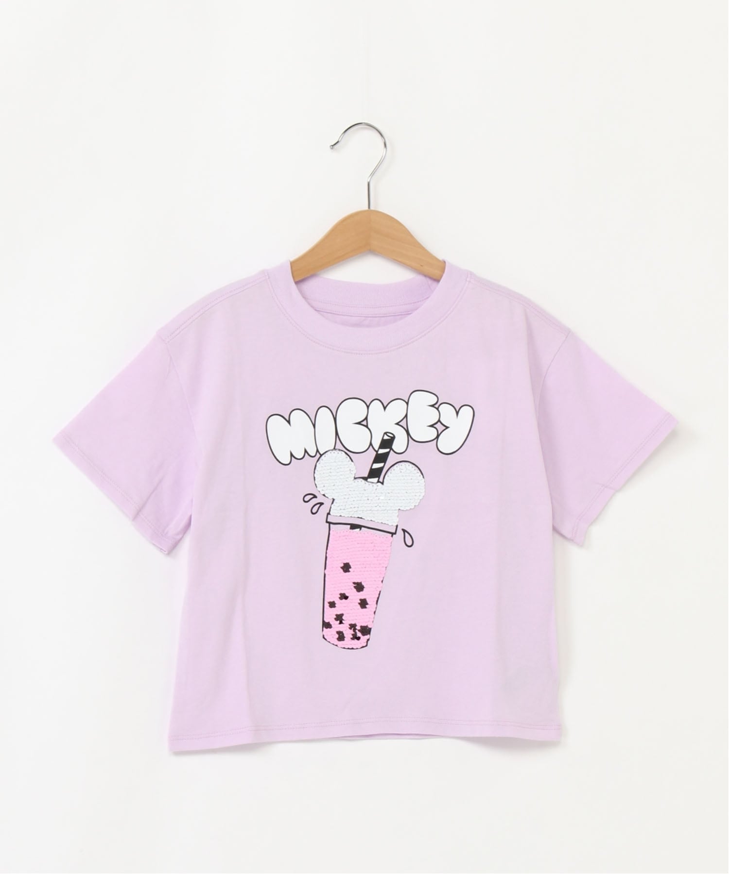 Футболка с принтом в виде переворота и пайетками (K)GapKids x Disney Oversized Flippy Transformation GAP, PALE_LILAC — фото 4