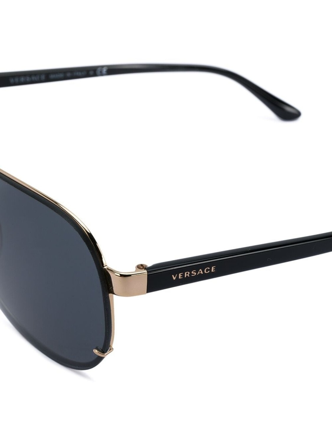 Versace Eyewear солнцезащитные очки-авиаторы с козырьком, черный — фото 3