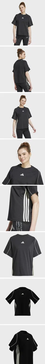 Женская чёрная футболка Stadium 3S от Adidas — фото 4
