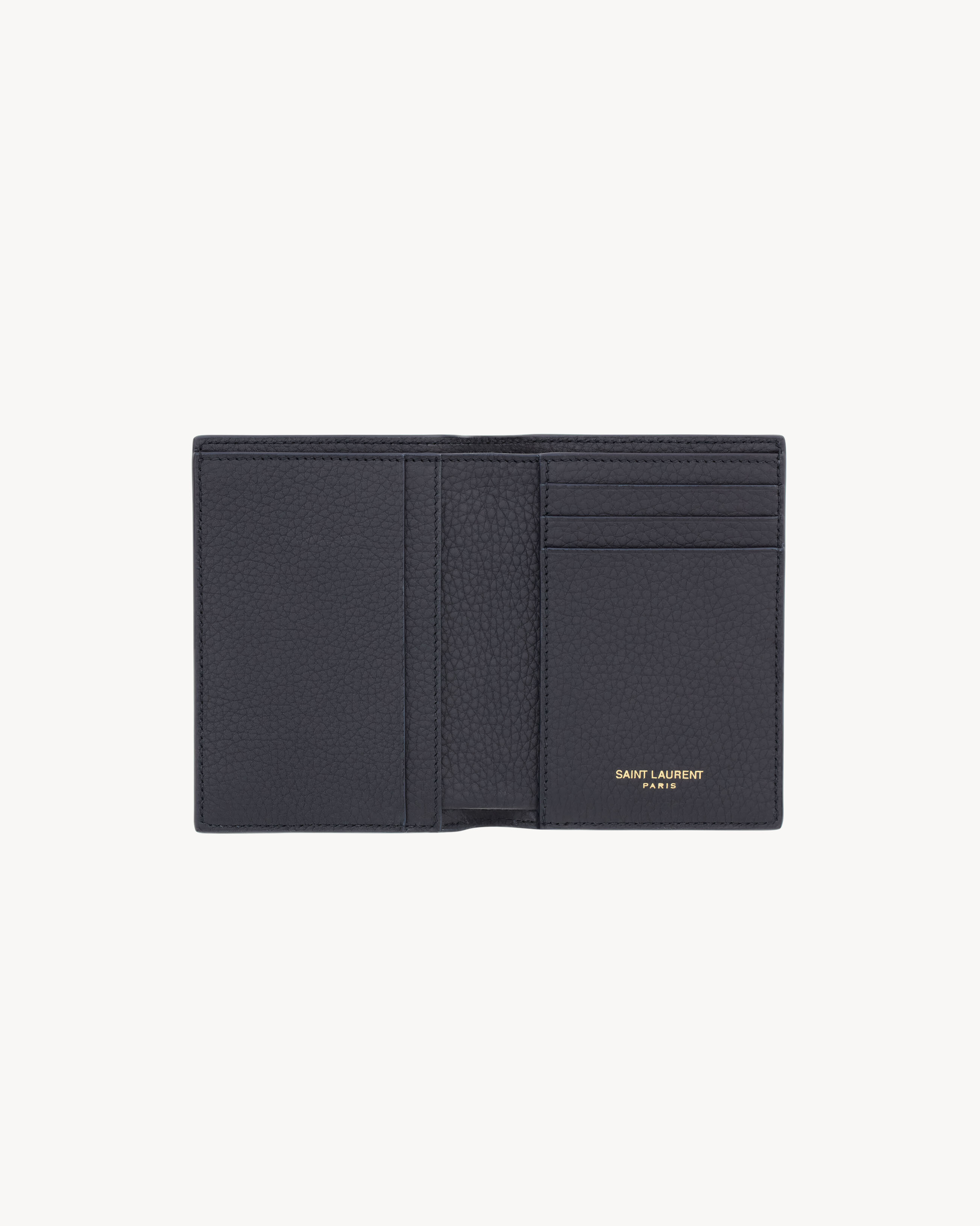 Кредитница TINY CASSANDRE из зернистой кожи Saint Laurent, синий — фото 3