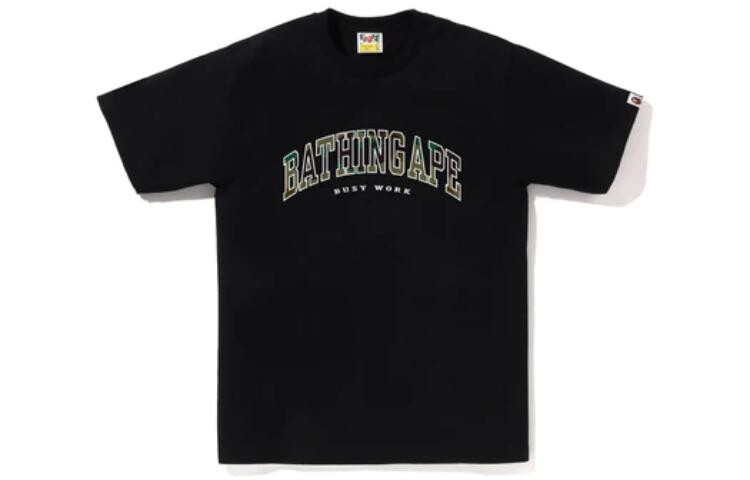 

Футболка с логотипом BAPE 1st Camo A Bathing Ape, белый/желтый