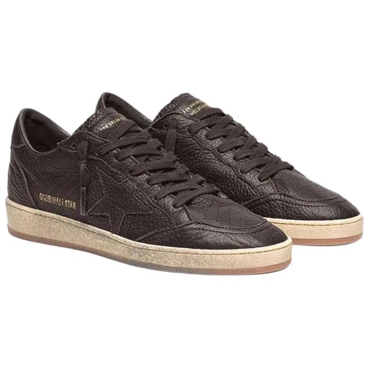 Кроссовки для скейтбординга Golden Goose Ball Star Low Dark Brown — фото 4