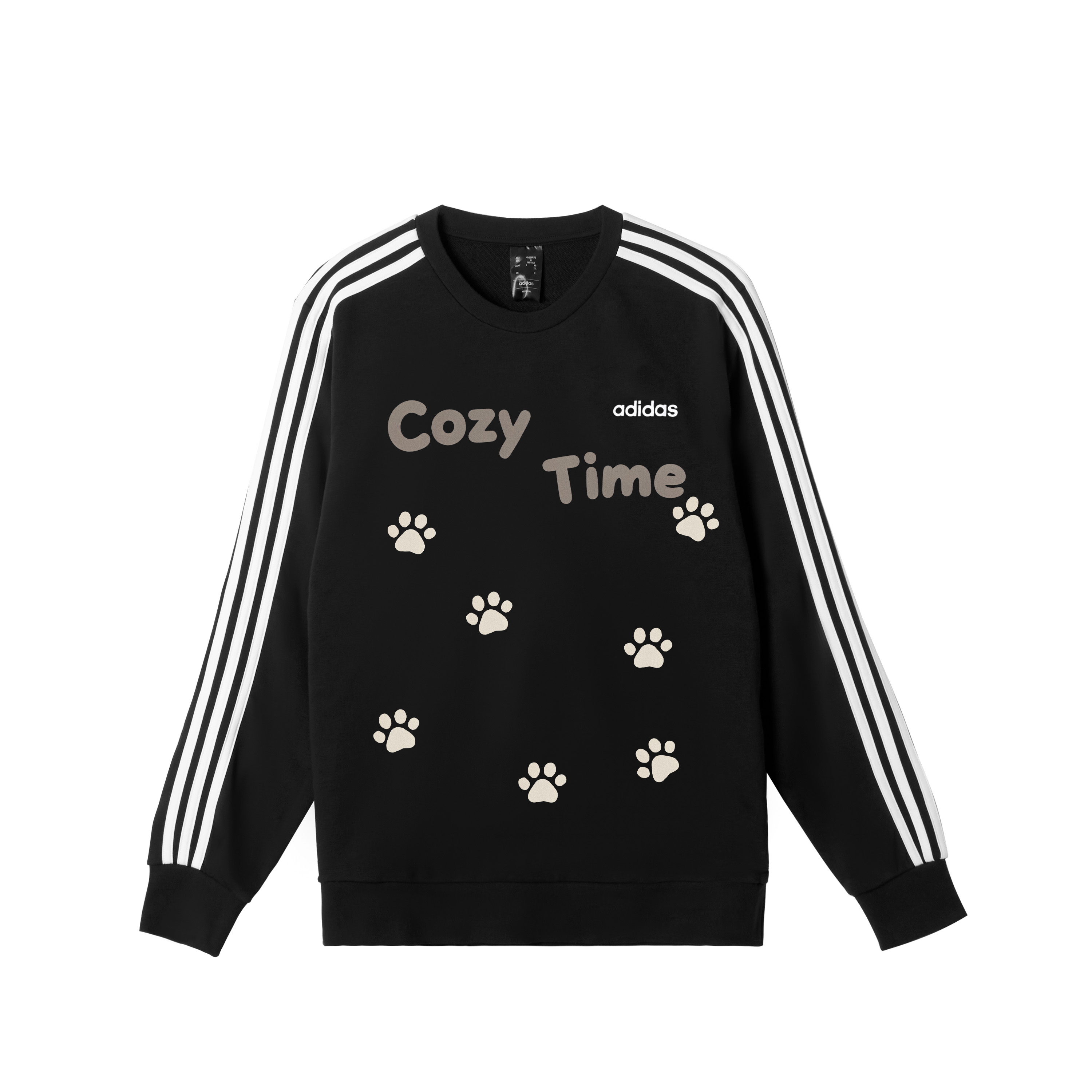 

Adidas Мужская толстовка с круглым вырезом, черная, средней толщины