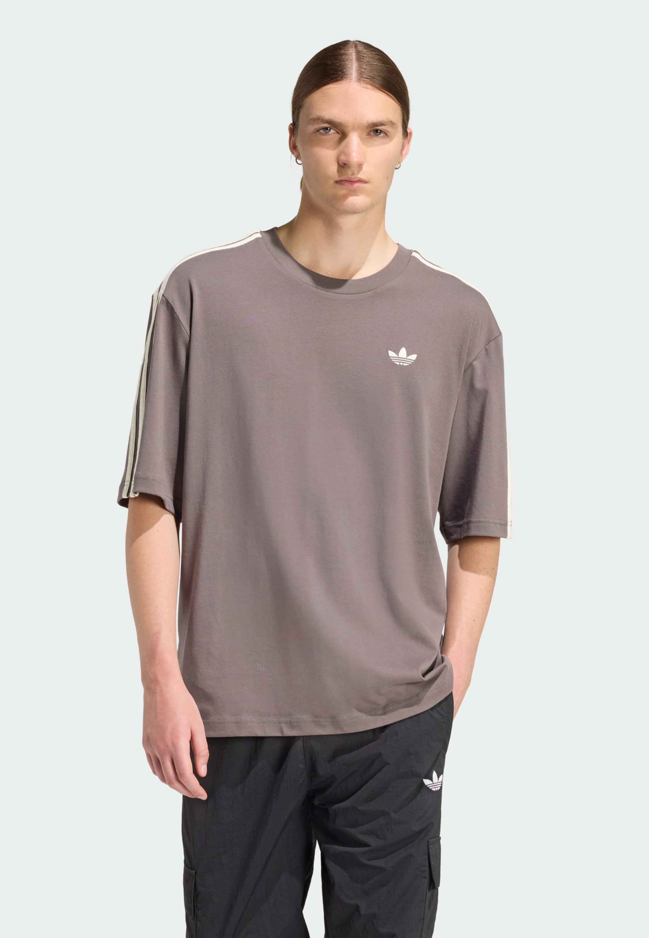 Adidas Originals Футболка 'Adicolor' в сером цвете — фото 2