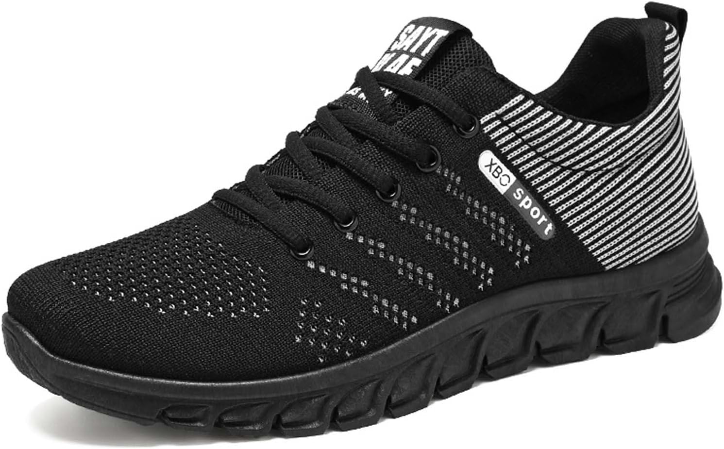 

Мужские спортивные кроссовки для бега, ходьбы, тренажерного зала, легкие, дышащие, на липучке, повседневная спортивная обувь для джоггинга Generic, черный