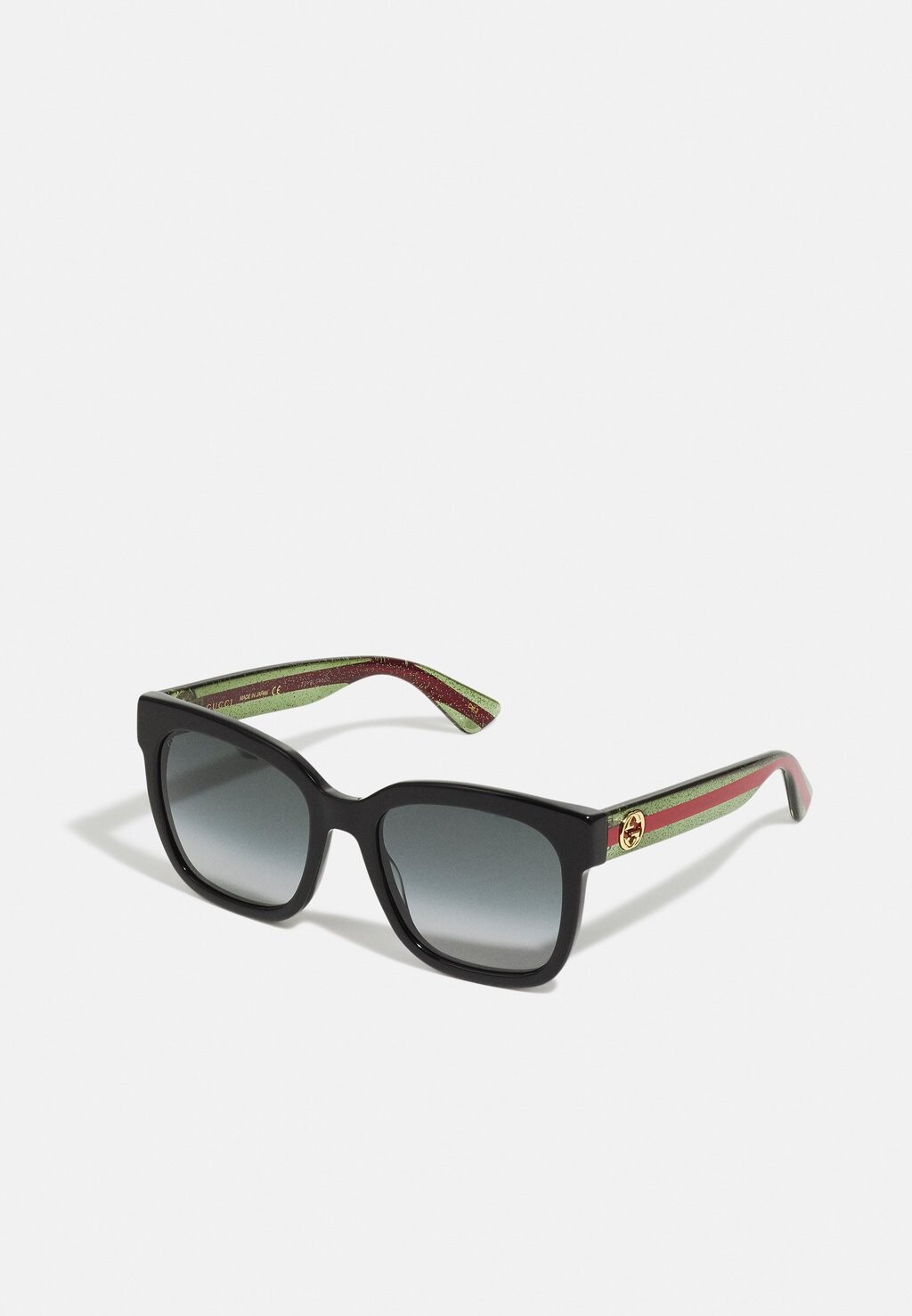

Солнцезащитные очки Gg Square Acetate Sunglasses Gucci, цвет black/green/grey