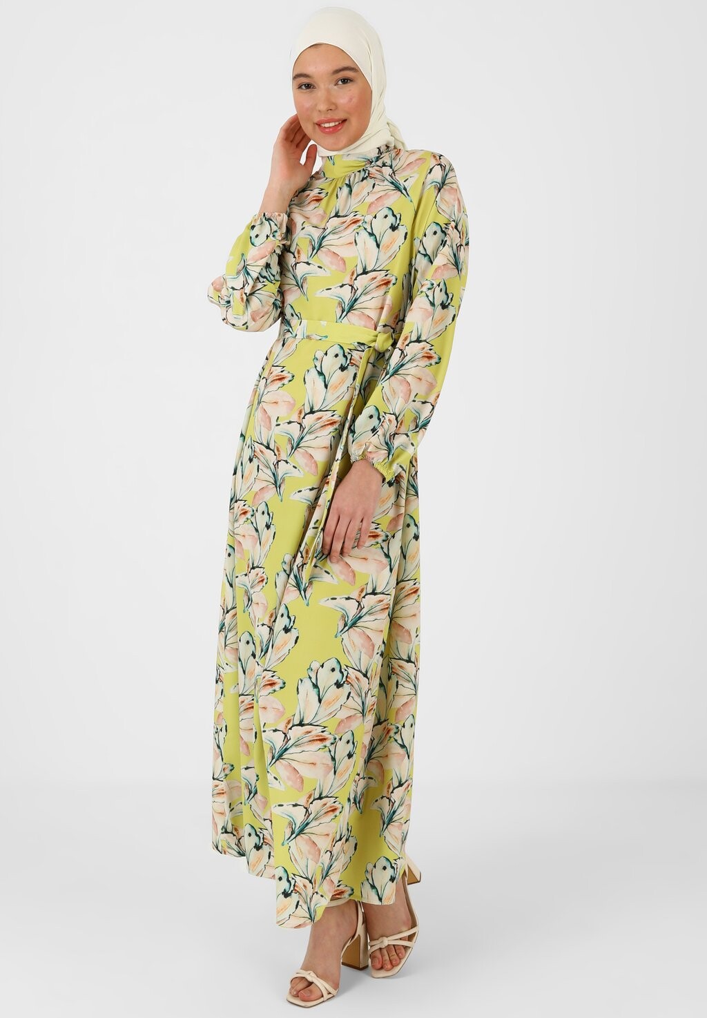 

Платье макси MODEST REFKA CASUAL Modanisa, цвет Stone