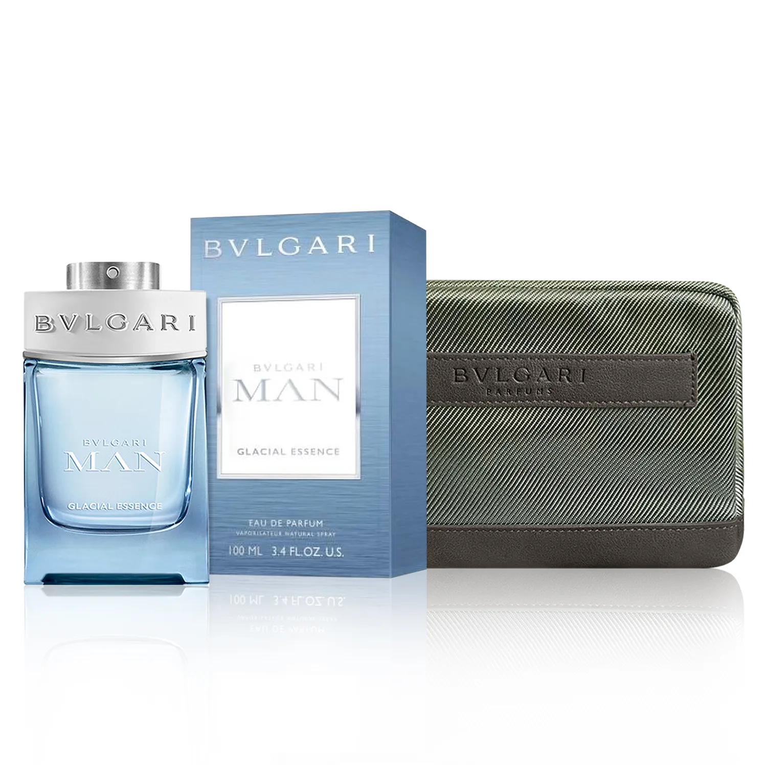 BVLGARI Набор ароматов для мужчин, Polar Ice Peak Men's Perfume 100ml + Gift Box + Gift Bag — фото 4