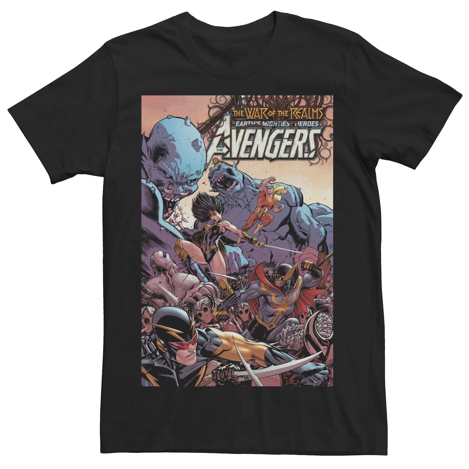 

Мужская футболка с обложкой комиксов «Мстители: Война королевств» Marvel