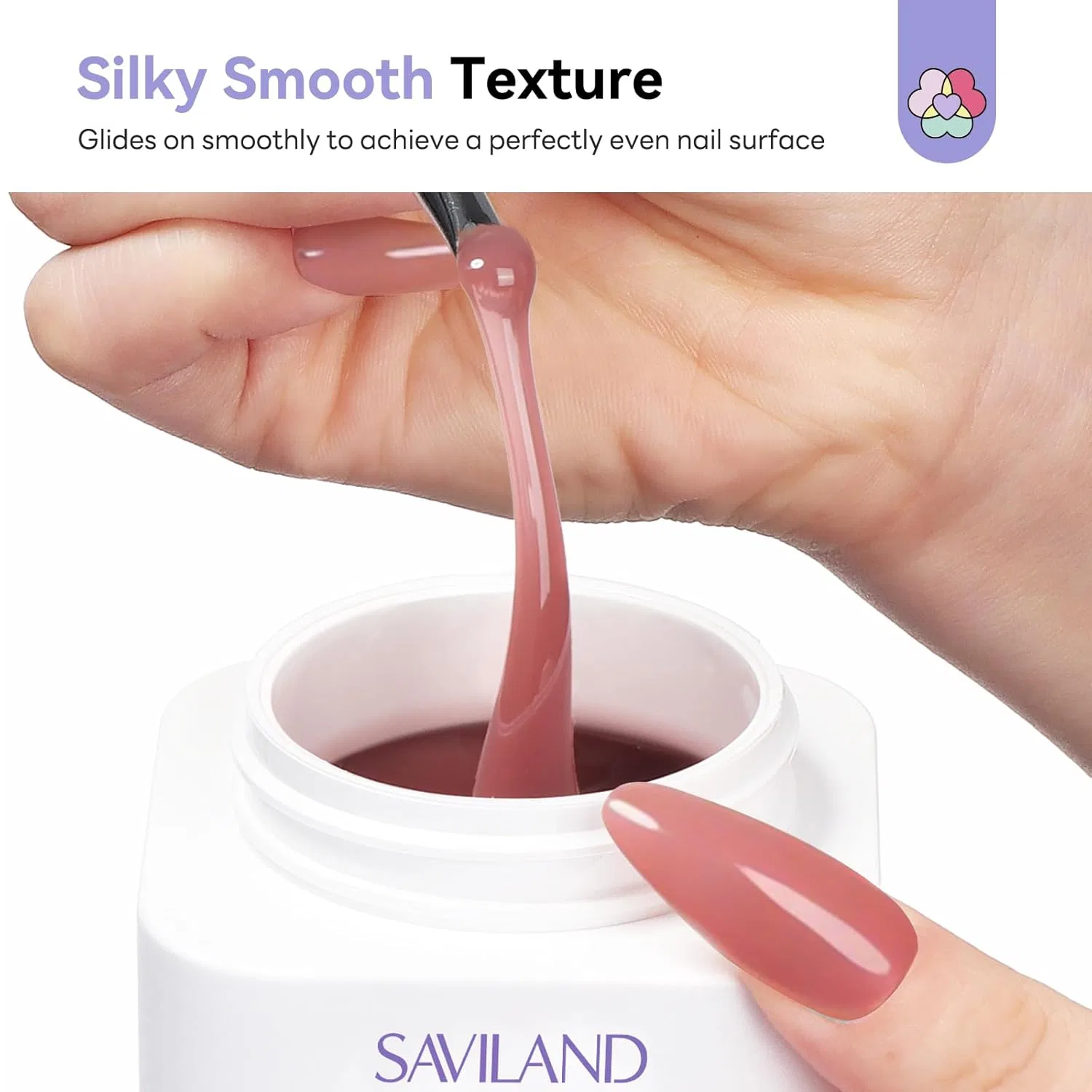 Ультратвердый гель для наращивания ногтей SAVILAND Deep Nude 120 г Saviland, 5-Dark Nude — фото 3