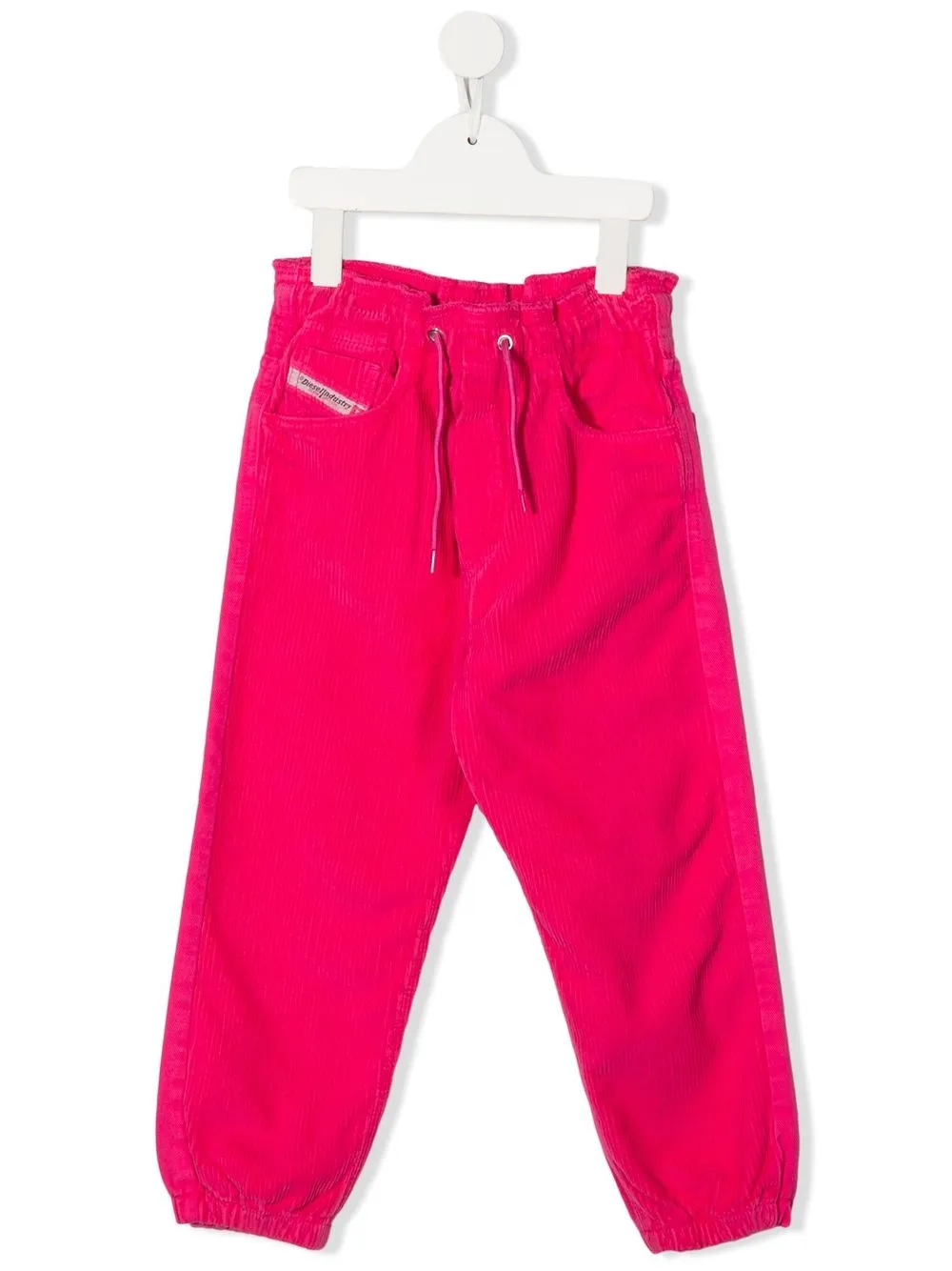 

Вельветовые брюки с кулиской Diesel Kids, розовый