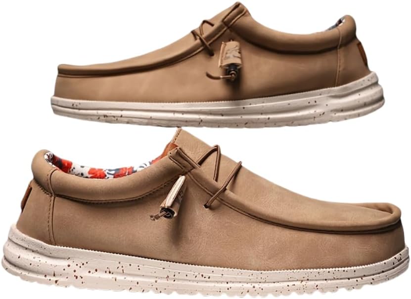 

Мокасины Hhhchpm для мужчин- дышащие, легкие, нескользящие текстильные туфли для активного отдыха, Sepia