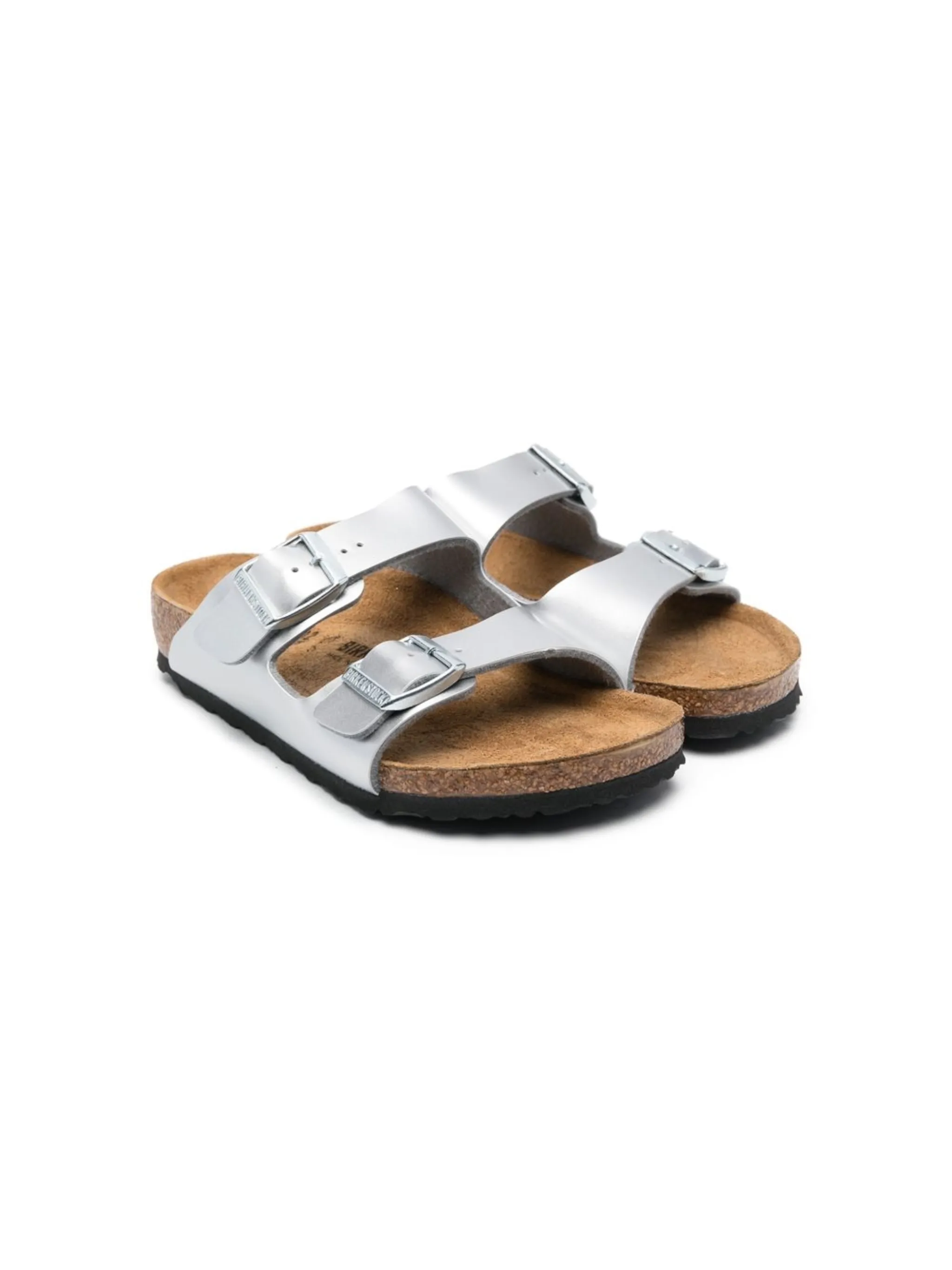 

Сандалии Arizona с эффектом металлик Birkenstock Kids, серый