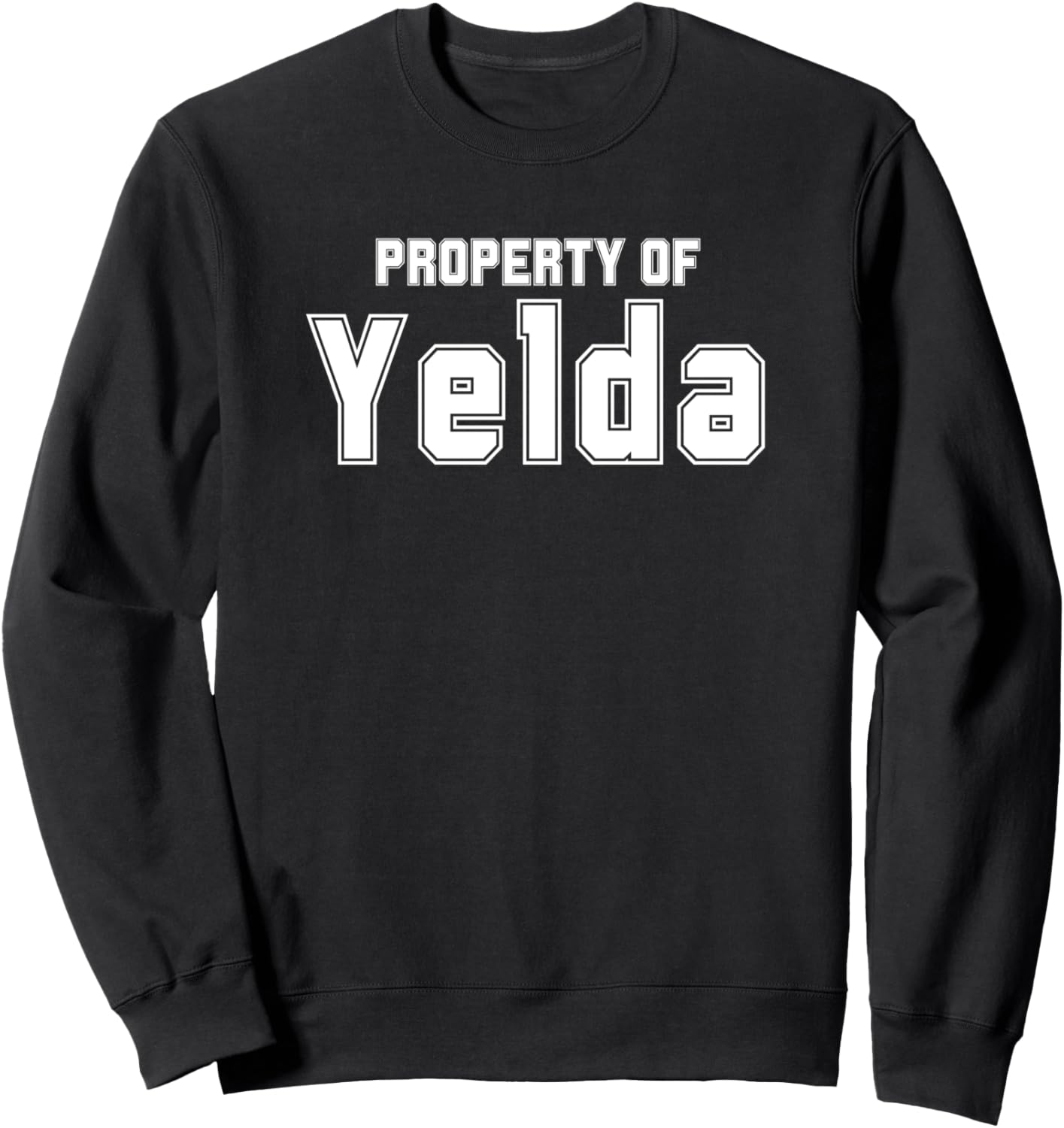 

ЙЕЛДА Забавная толстовка с азиатским именем для мусульман Funny Asian Name Gifts Property Of Co., черный