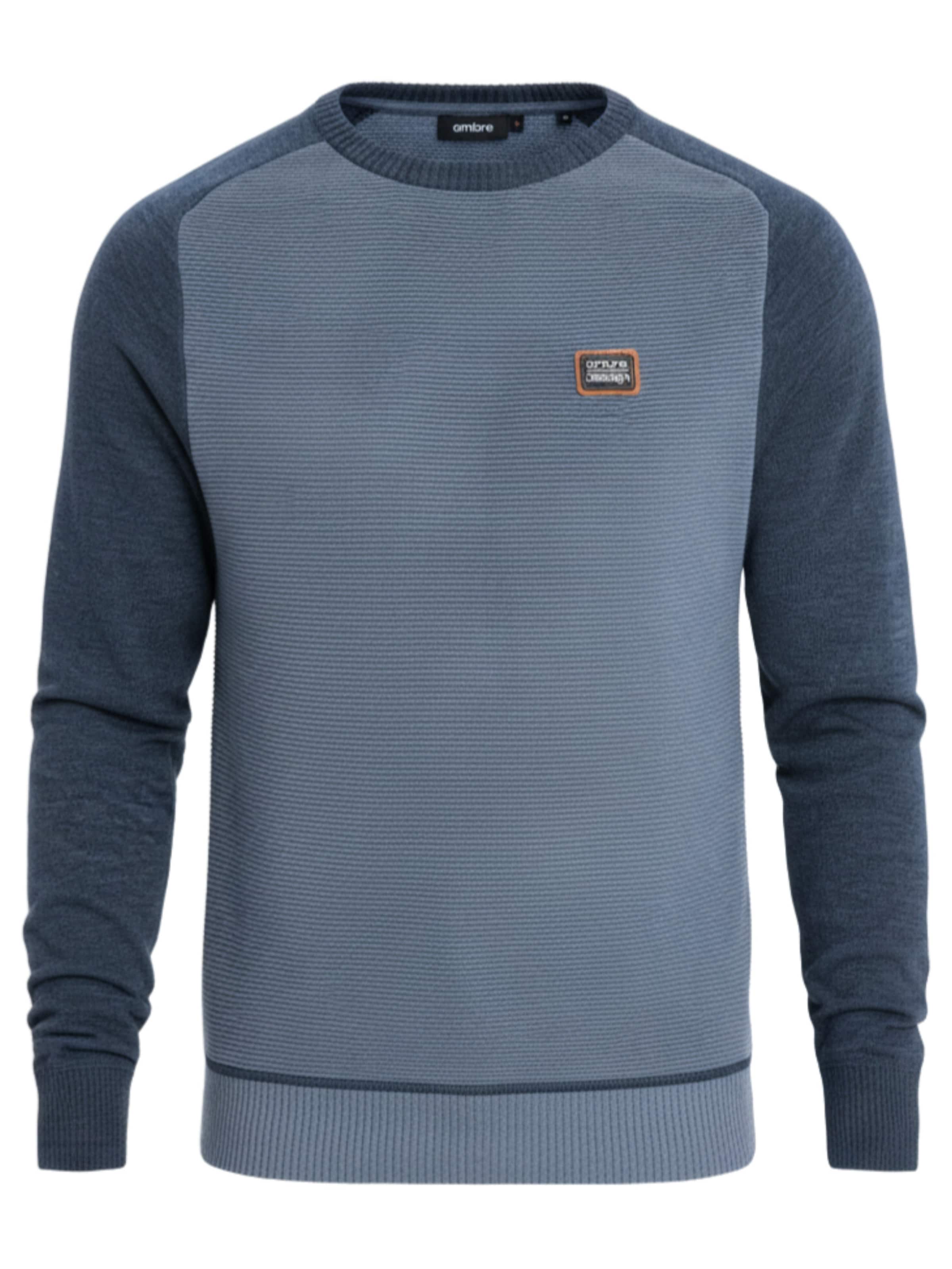 

Ombre Свитер 'OM-SWSW-0121' в цвете Dusty Blue, Dark Blue