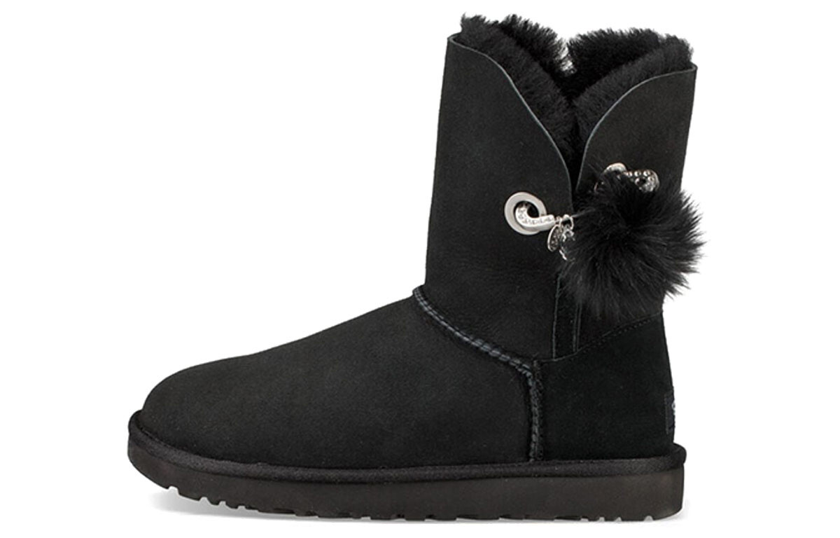 Зимние ботинки женские среднего размера черного цвета Ugg