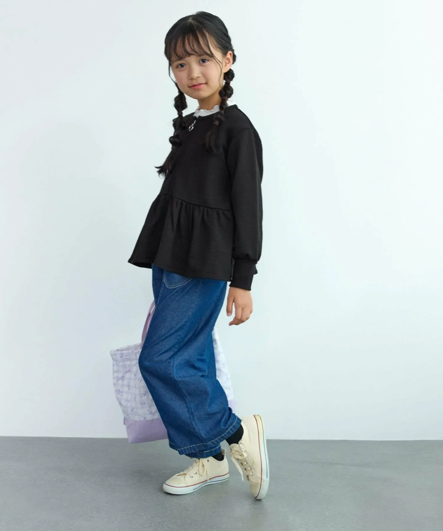 Кардиган на молнии из флиса с баской и блестками ROPE' PICNIC KIDS, Black (01) — фото 4