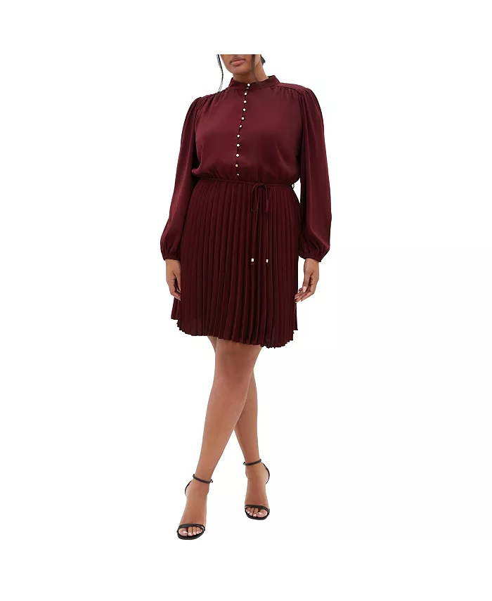 

Платье мини Hallie больших размеров CITY CHIC, красный