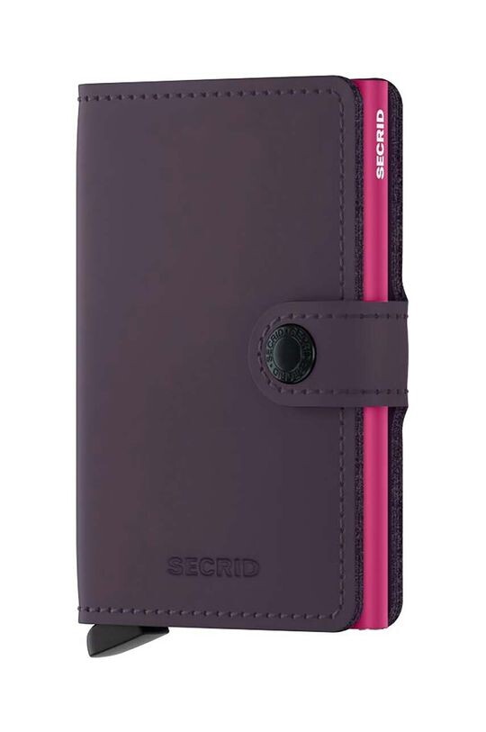 

Кожаный кошелек Miniwallet Matte Dark Purple-Fuchsia Secrid, фиолетовый