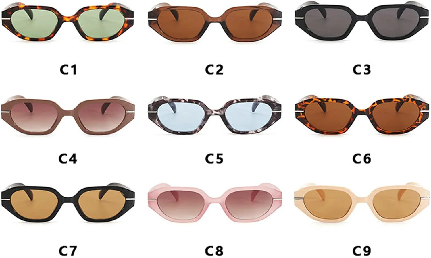 

Willochra Маленькие многоугольные квадратные женские модные солнцезащитные очки в стиле панк UV400 Модные мужские уникальные ретро зеленые солнцезащитные очки, C9