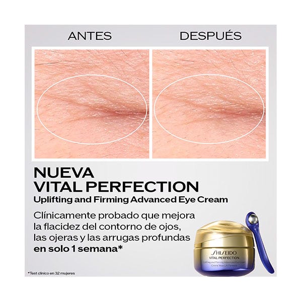 Крем для кожи вокруг глаз Vital Perfection Eye Cream 15 мл с ретинолом SHISEIDO, 15 мл — фото 2