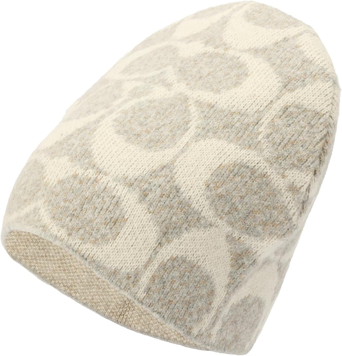 

Женская шапка-бини Coach Jumbo Signature C Knit, Grey Birch