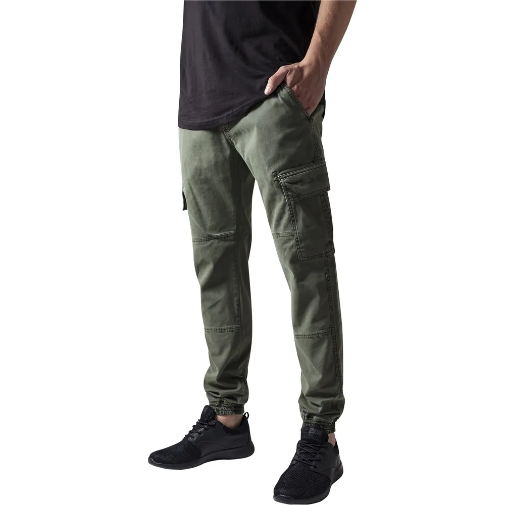 

Брюки Urban Classics Washed Cargo Twill, зеленый