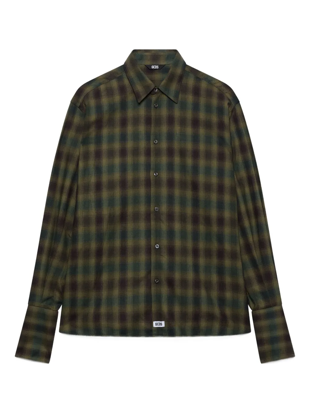 

Клетчатый топ с длинными рукавами Gcds, зеленый