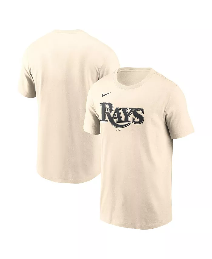 

Мужская футболка Tampa Bay Rays с камуфляжным логотипом, кремовая Nike