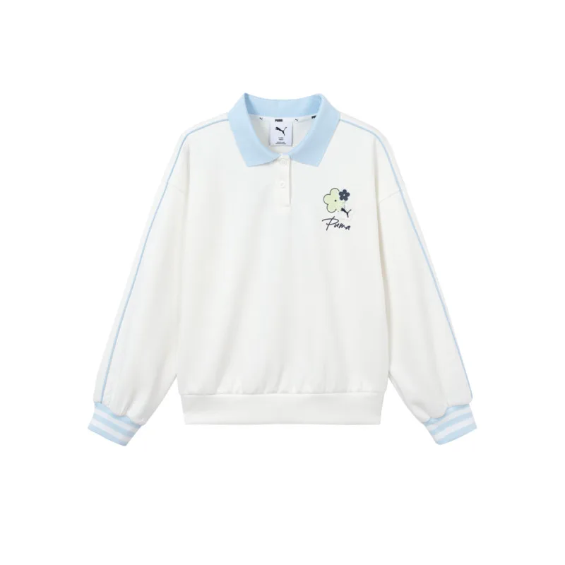 Детский свитшот Lapel Moderate PUMA, raw белый 10101