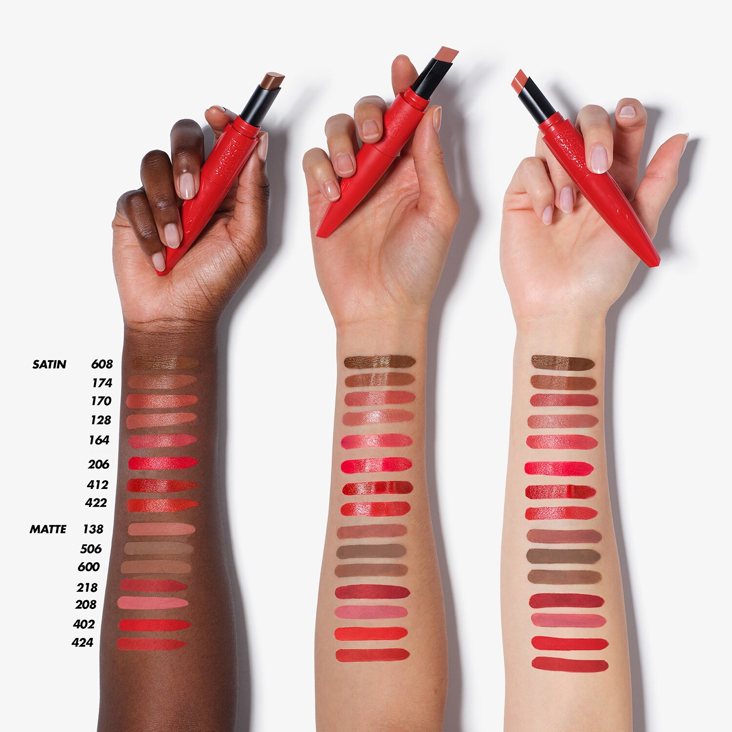Стойкая увлажняющая помада, шелковистая и матовая - Rouge Artist For Ever Make Up For Ever, 174 Fearless Sienna - Satin (2,8 g) — фото 2