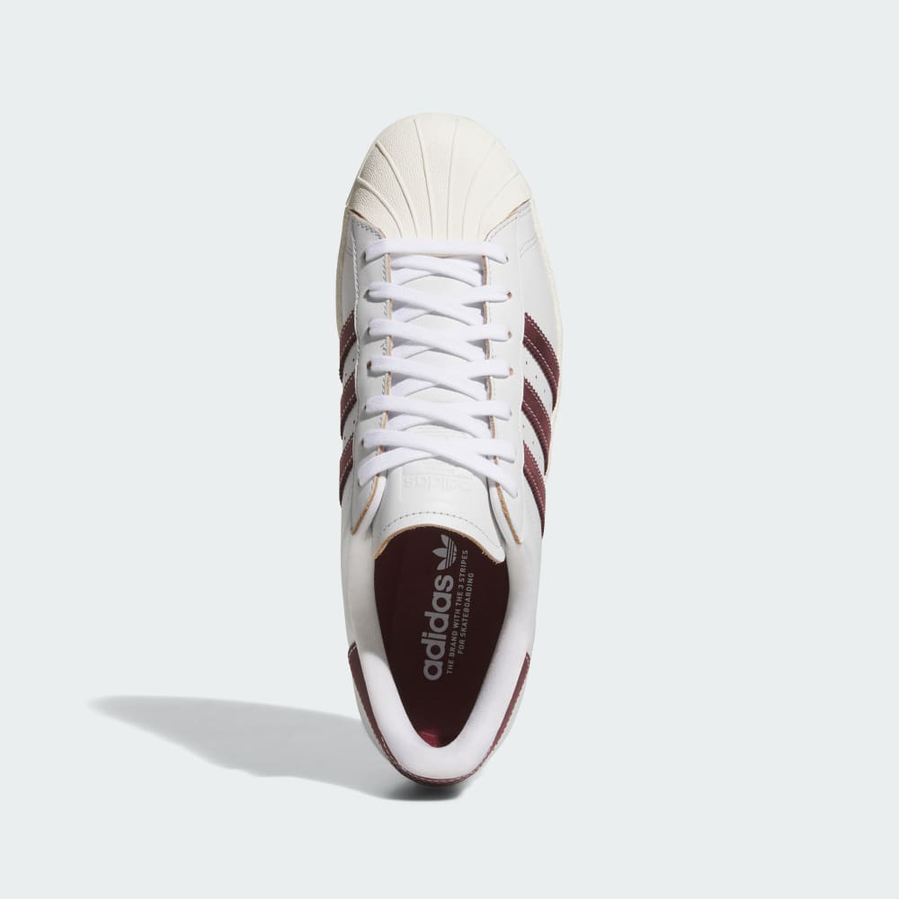 Кроссовки Adidas Superstar 80 ADV, цвет Crystal White/Shadow Red/Off White — фото 2