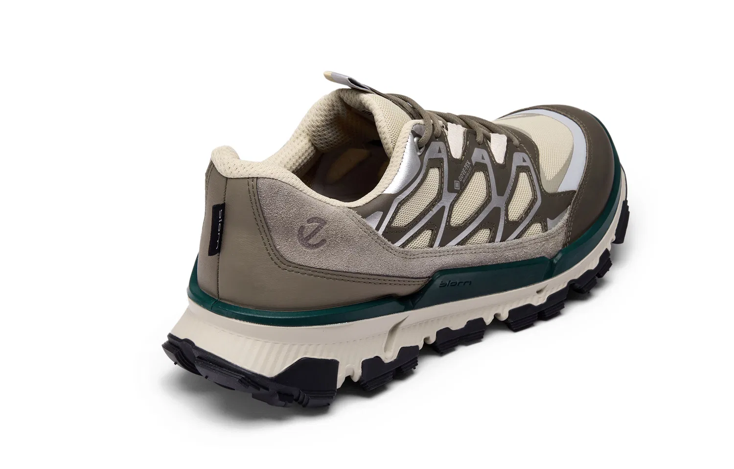 Кроссовки повседневные из телячьей кожи Ecco Army Green — фото 4