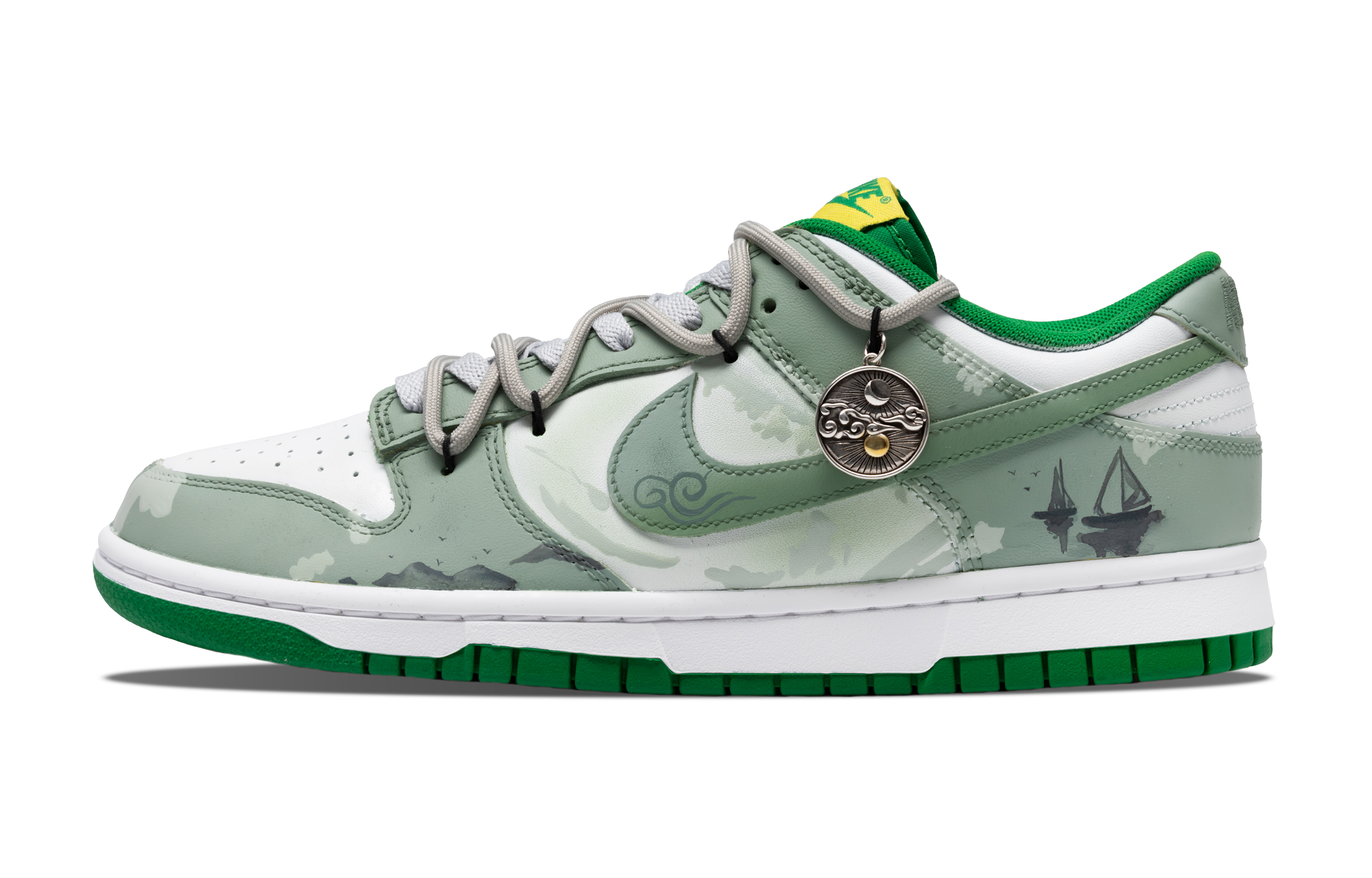 

Кроссовки Nike Dunk Skateboarding Shoes Men Low-top Gray, цвет Matcha