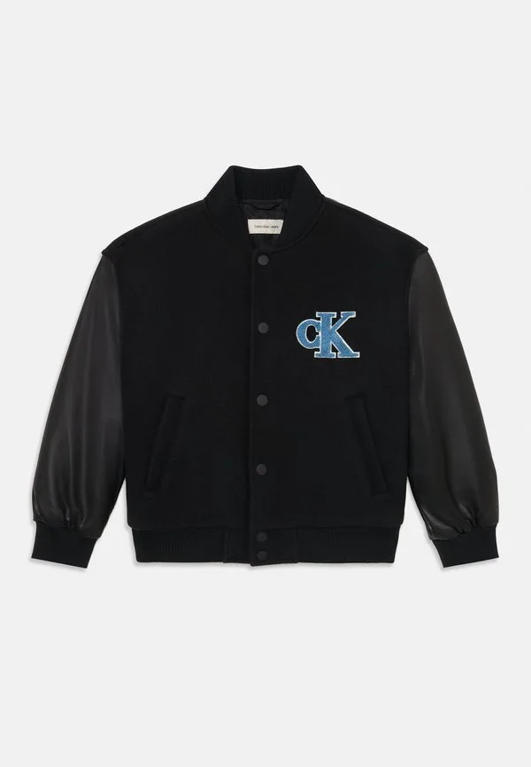 Куртка-Бомбер в университетском стиле Calvin Klein Jeans, Black