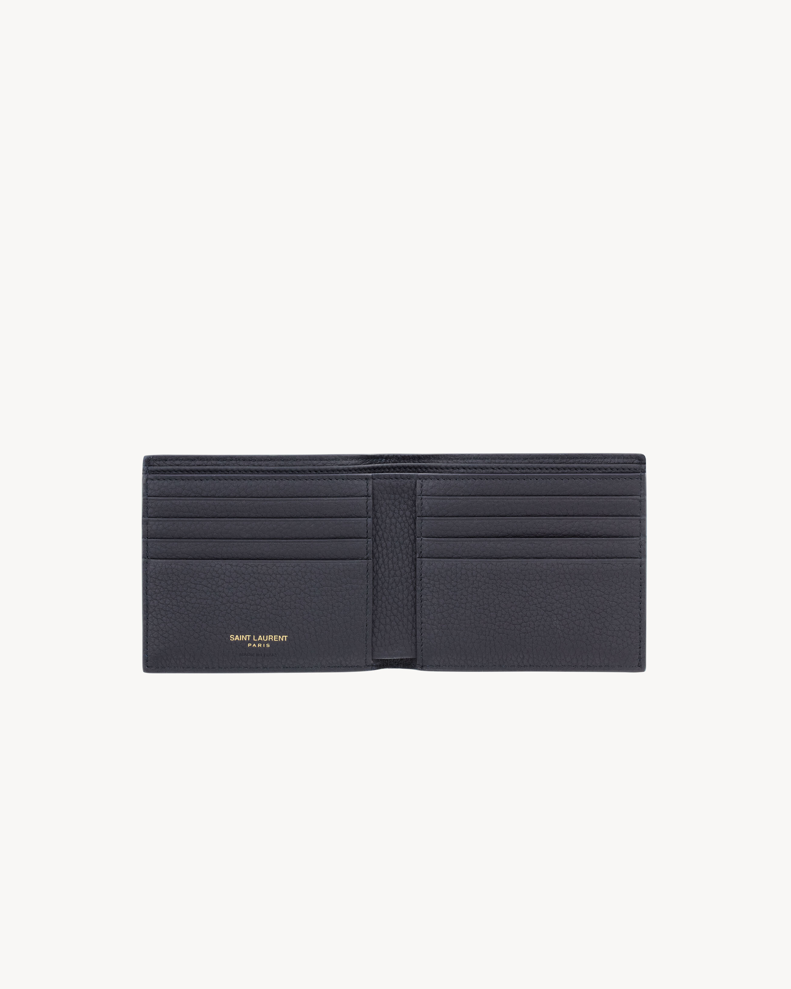 Кошелек TINY CASSANDRE East/West из зернистой кожи Saint Laurent, синий — фото 3