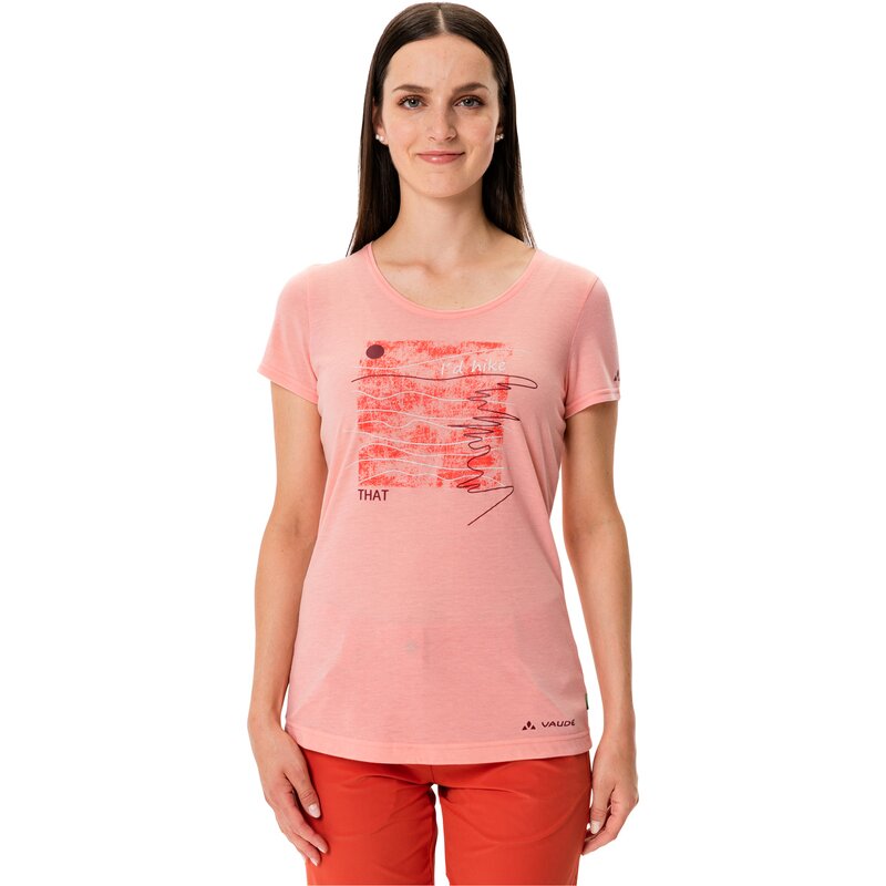 

Shirt wo skomer print t-shirt ii Vaude, цвет peach