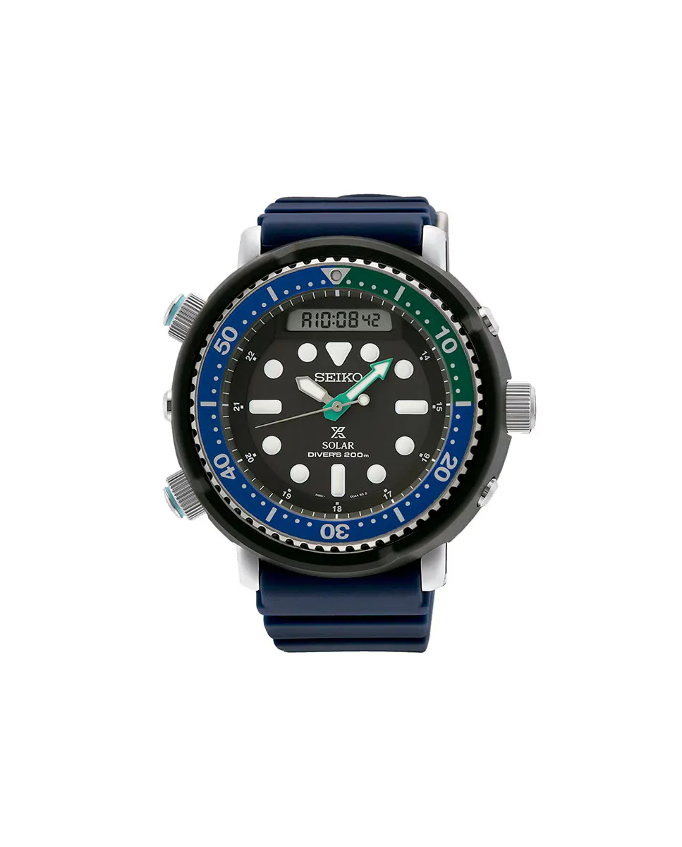 

Силиконовые мужские часы Prospex SNJ039P1 с синим ремешком Seiko