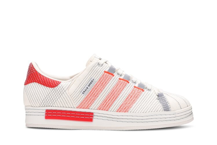 

Кроссовки Adidas Craig Green x Superstar, белый/розовый/красный