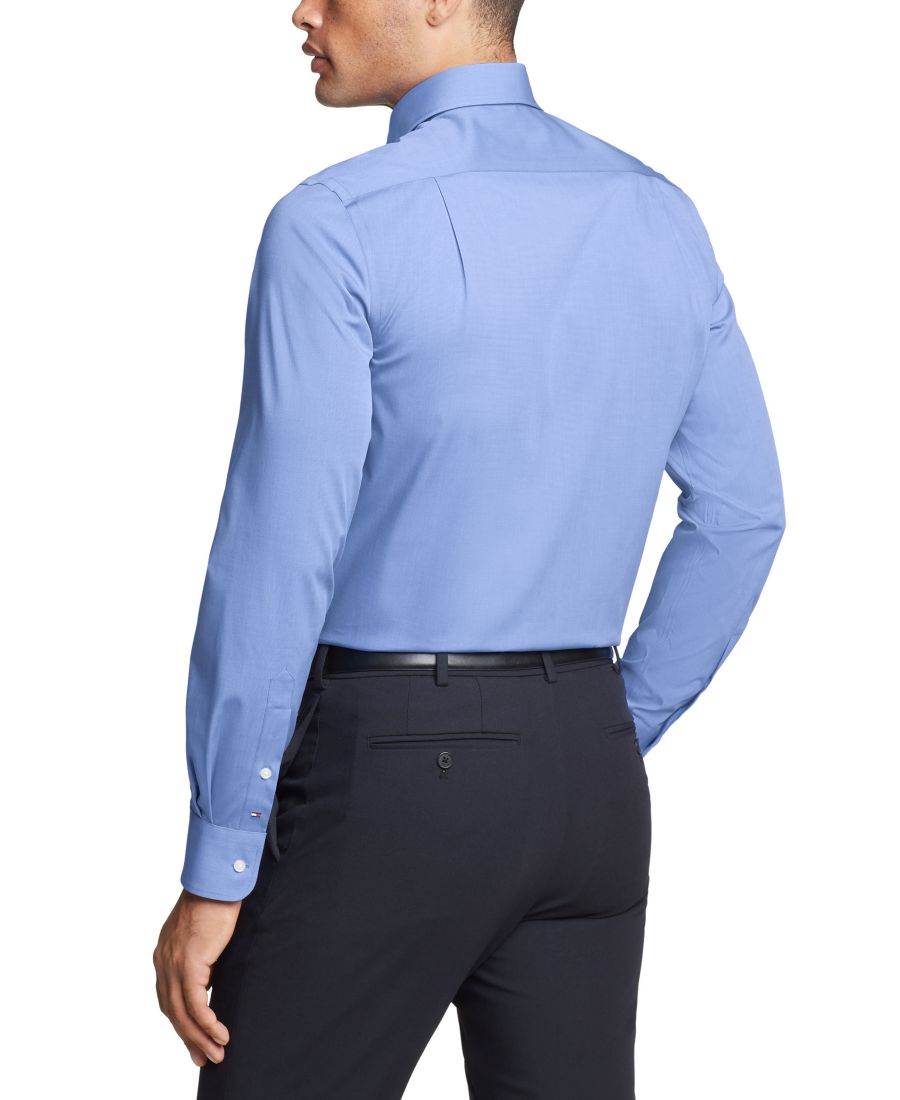 Мужская рубашка TH Flex Essentials из эластичной ткани, не требующая стирки, стандартный и приталенный крой Tommy Hilfiger, French Blue — фото 2