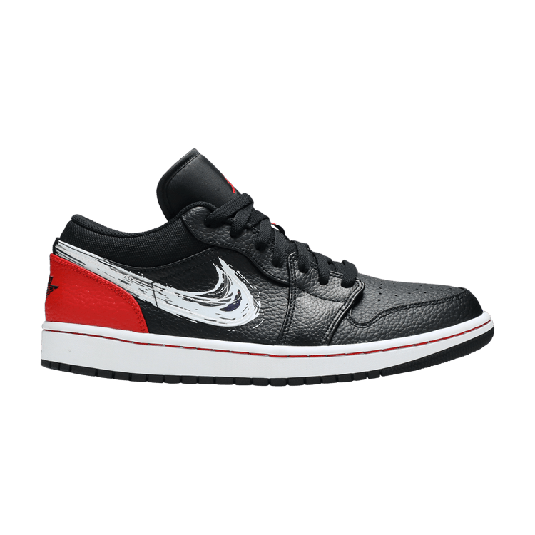 

Кроссовки Air Jordan Air Jordan 1 Low 'Brushstroke Swoosh - Black Red', черный