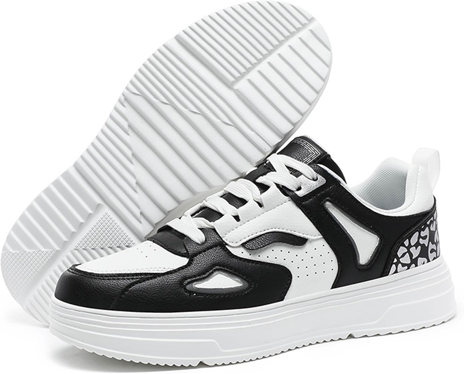 

Мужские и женские шнуровочные модные легкие повседневные кроссовки для скейтбординга, тенниса и баскетбола Dzbajrqm, черный