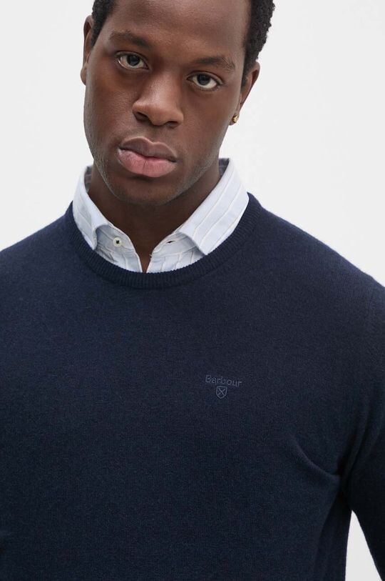 

Шерстяной свитер Barbour, темно-синий