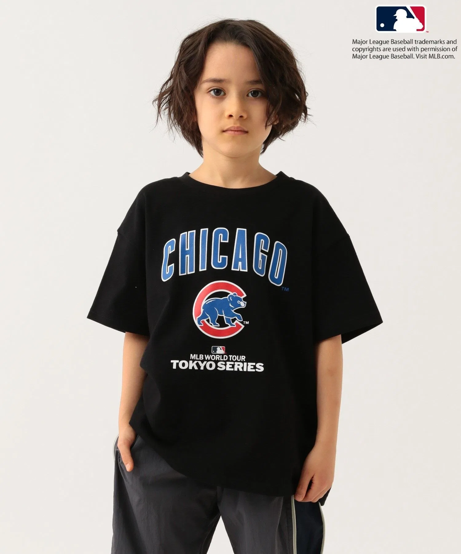 Детская футболка MLB World Tour Chicago Cubs чёрная