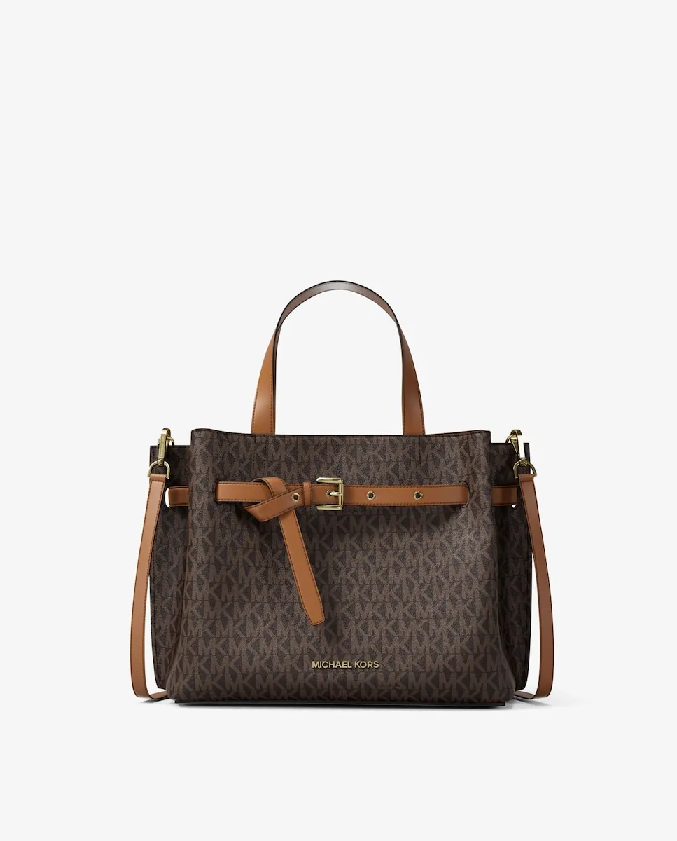 

Emilia Средняя сумка с логотипом Michael Michael Kors, темно-коричневый