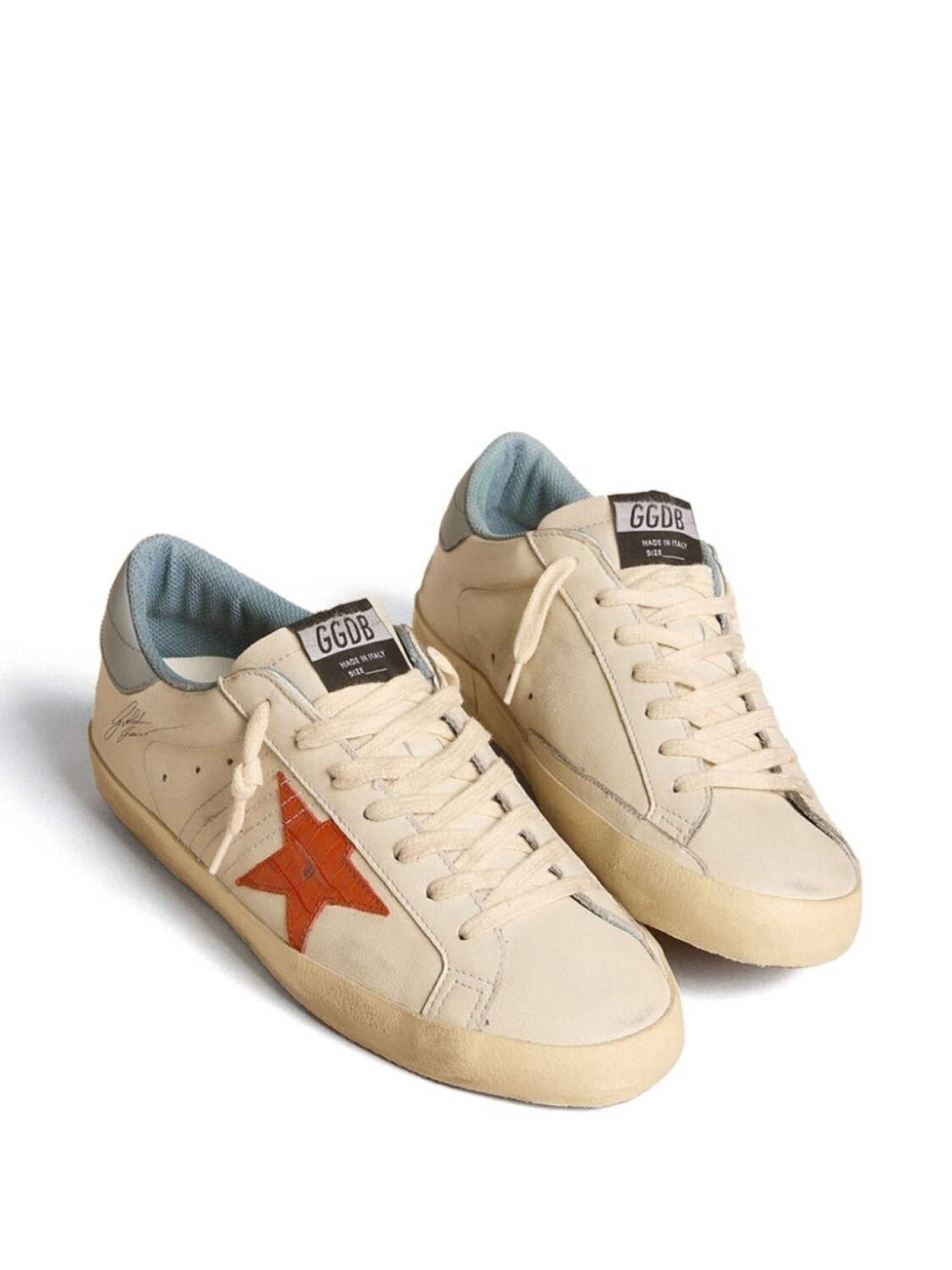Golden Goose кроссовки Super-Star с эффектом потертости, белый — фото 2