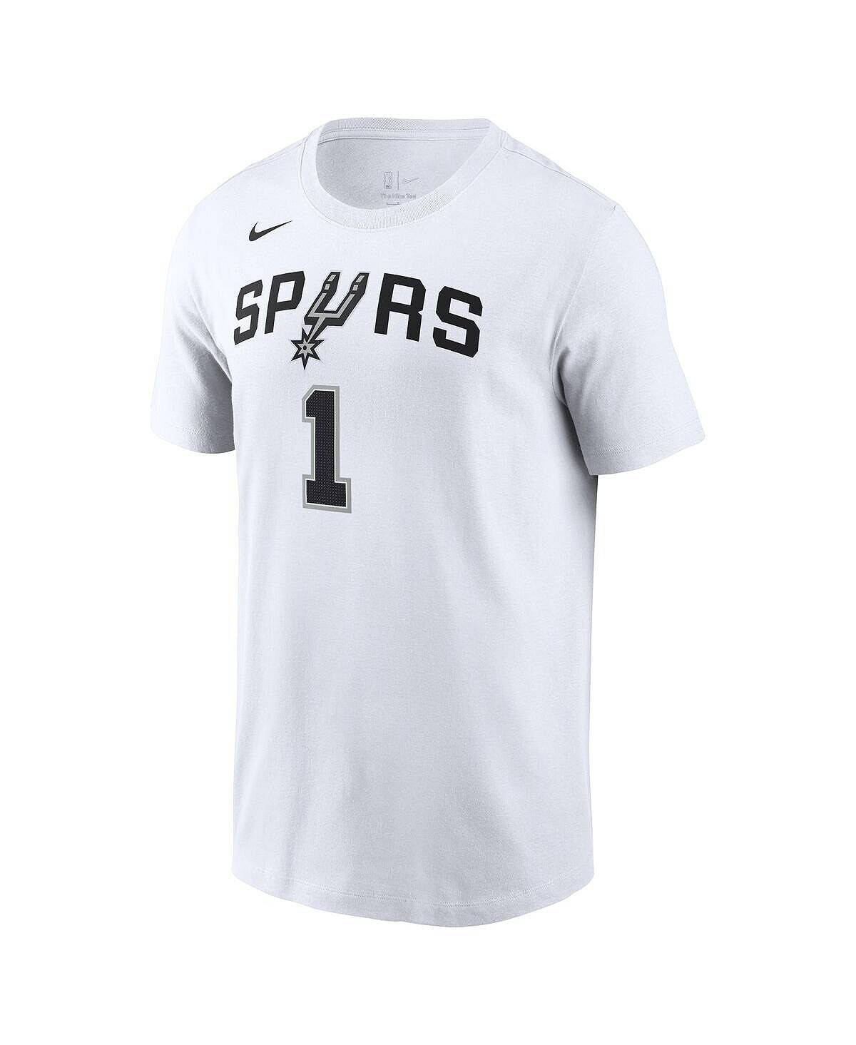Мужская белая футболка Victor Wembanyama San Antonio Spurs с именем и номером драфта НБА 2023 года Nike — фото 3